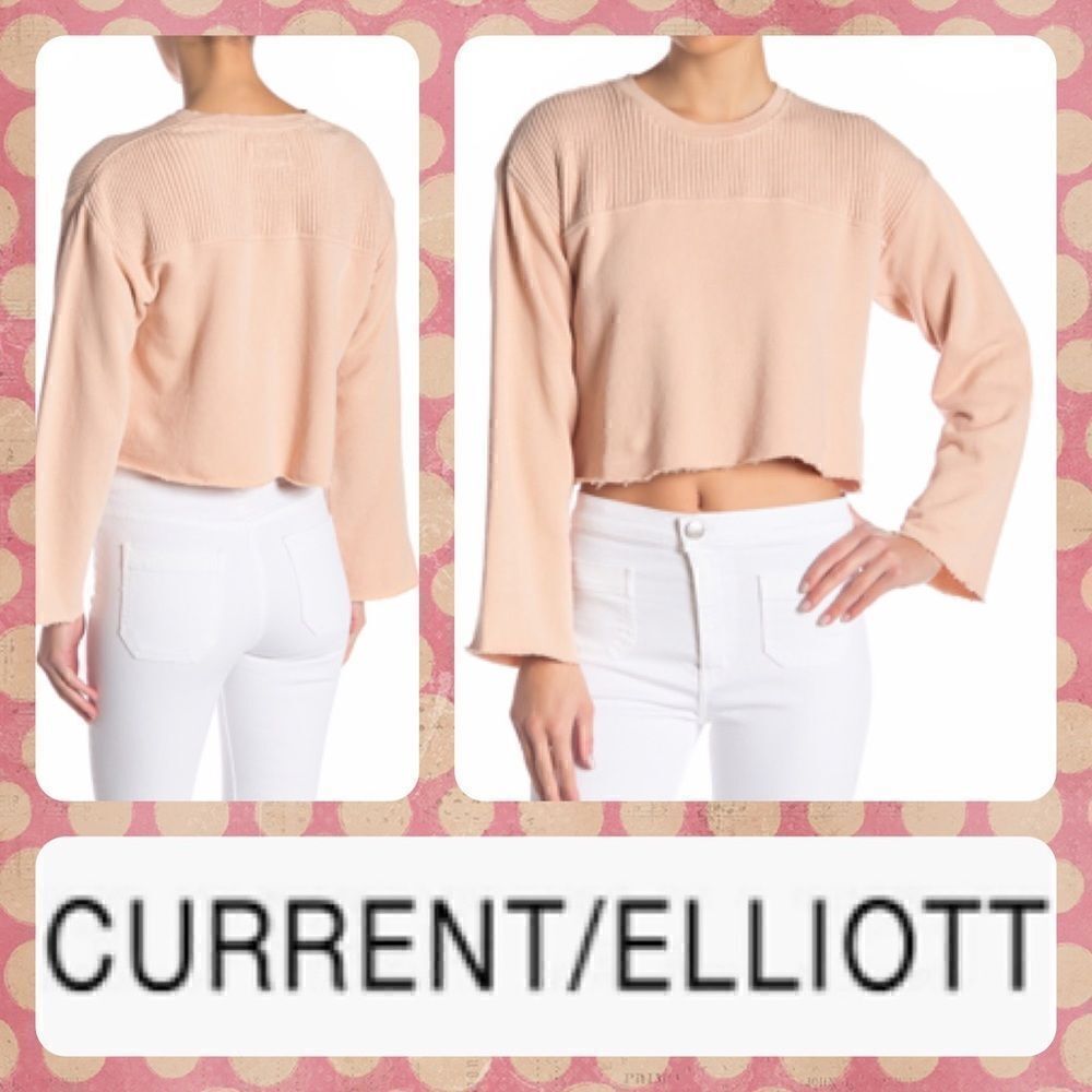 NWT MSRP $198 Current/Elliott Acture Knit Cropped Sweater Women's Size 2 (US6-8)